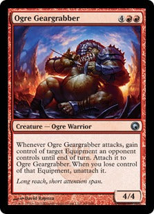 [099]【EN】【FOIL】オーガの装具奪い/Ogre Geargrabber【SOM】[U][赤]
