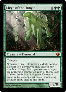 [123]【EN】【FOIL】絡み森の主/Liege of the Tangle【SOM】[M][緑]