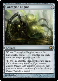 [145]【EN】【FOIL】伝染病エンジン/Contagion Engine【SOM】[R][茶]