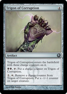 [213]【EN】【FOIL】堕落の三角護符/Trigon of Corruption【SOM】[U][茶]
