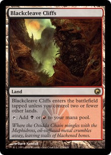 [224]【EN】【FOIL】黒割れの崖/Blackcleave Cliffs【SOM】[R][土地]