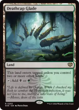 [253]【EN】【FOIL】死天狗茸の林間地/Deathcap Glade【SOS】[R][土地]