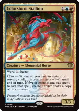 [180]【EN】【FOIL】彩嵐の雄馬/Colorstorm Stallion【SOS】[R][多色]