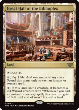 [257]【EN】【FOIL】大図書棟の大ホール/Great Hall of the Biblioplex【SOS】[R][土地]