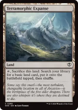 [265]【EN】【FOIL】広漠なる変幻地/Terramorphic Expanse【SOS】[C][土地]