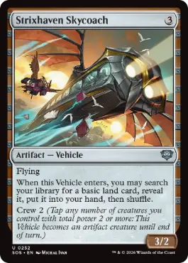 [252]【EN】ストリクスヘイヴンの飛空バス/Strixhaven Skycoach【SOS】[U][茶]