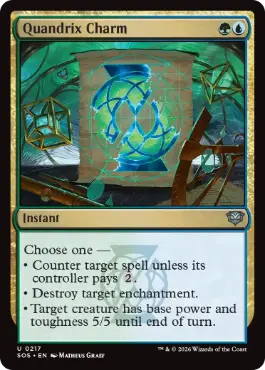 [217]【EN】【FOIL】クアンドリクスの魔除け/Quandrix Charm【SOS】[U][多色]