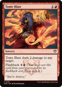 [135]【EN】【FOIL】秘本破/Tome Blast【SOS】[C][赤]