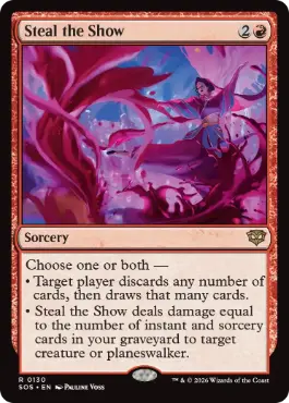 [130]【EN】【FOIL】人気をさらう/Steal the Show【SOS】[R][赤]