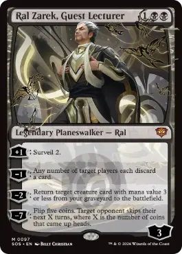 [097]【EN】【FOIL】客員講師、ラル・ザレック/Ral Zarek, Guest Lecturer【SOS】[M][黒]
