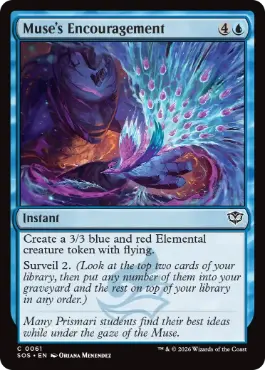 [061]【EN】【FOIL】ミューズの激励/Muse's Encouragement【SOS】[C][青]