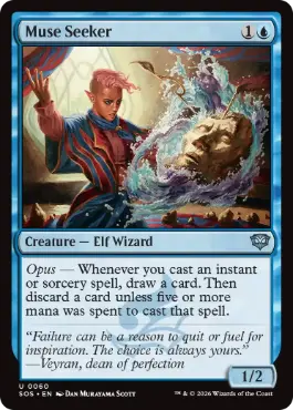 [060]【EN】【FOIL】ミューズの探究者/Muse Seeker【SOS】[U][青]