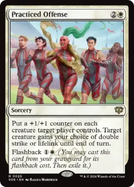 [025]【EN】【FOIL】練習を積んだ攻撃/Practiced Offense【SOS】[R][白]