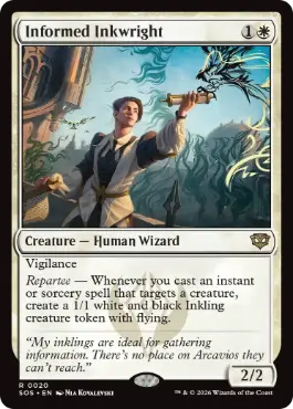 [020]【EN】【FOIL】精通した墨職人/Informed Inkwright【SOS】[R][白]
