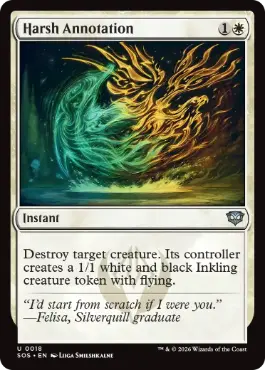 [018]【EN】【FOIL】辛辣な注釈/Harsh Annotation【SOS】[U][白]