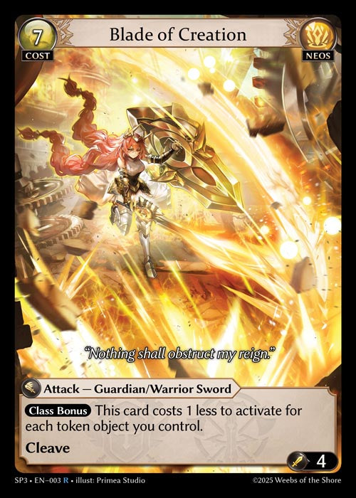 [003]【EN】【FOIL】Blade of Creation【SP3】[R][Neos]