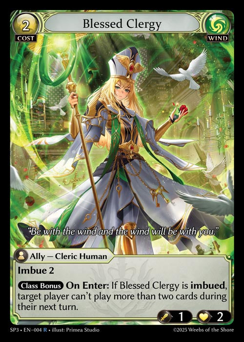 [004]【EN】【FOIL】Blessed Clergy【SP3】[R][Wind]