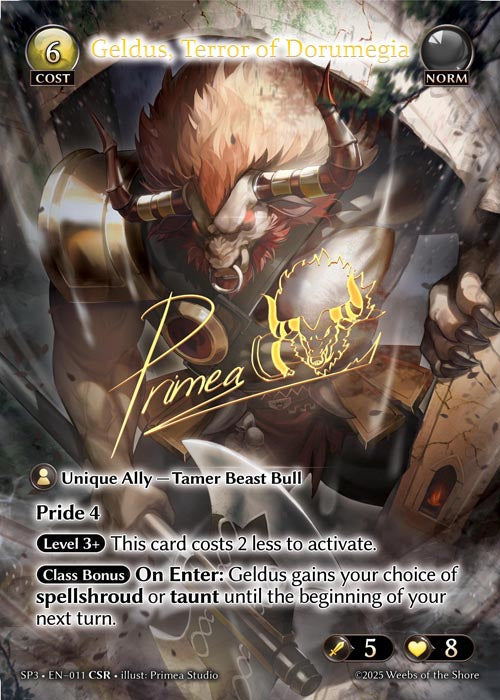 [011]【EN】【FOIL】Geldus, Terror of Dorumegia【SP3】[CSR][Norm]