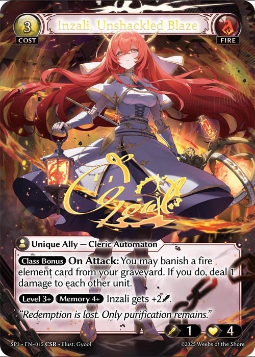 [015]【EN】【FOIL】Inzali, Unshackled Blaze【SP3】[CSR][Fire]