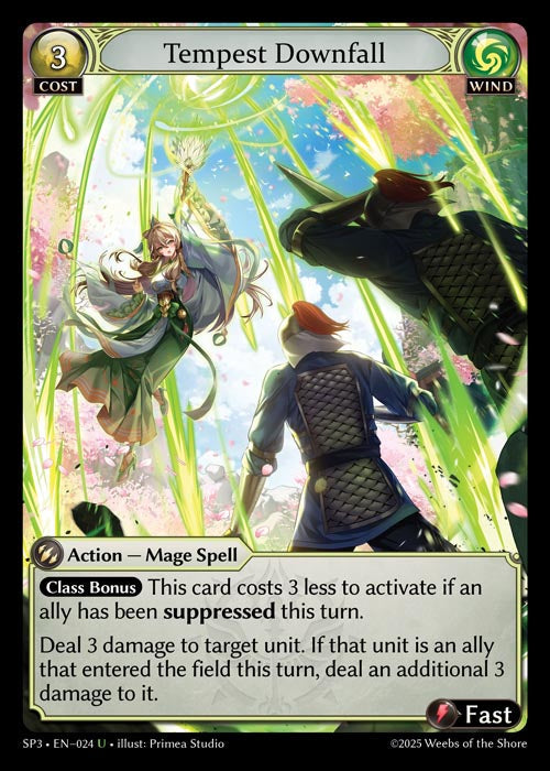 [024]【EN】【FOIL】Tempest Downfall【SP3】[U][Wind]