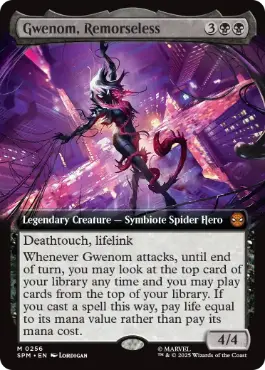 [256]【EN】■拡張アート■情け容赦無き者、グウェノム/Gwenom, Remorseless【SPM】[M][黒]