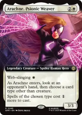 [245]【EN】【FOIL】■拡張アート■サイオニック・ウィーバー、アラクネ/Arachne, Psionic Weaver【SPM】[R][白]