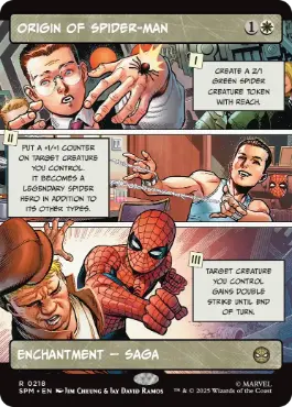 [218]【EN】【FOIL】■ボーダーレス■スパイダーマンの原点/Origin of Spider-Man【SPM】[R][白]