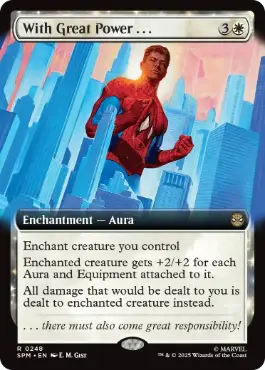 [248]【EN】【FOIL】■拡張アート■大いなる力には……/With Great Power . . .【SPM】[R][白]
