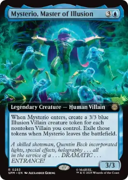 [253]【EN】【FOIL】■拡張アート■幻術の名手、ミステリオ/Mysterio, Master of Illusion【SPM】[R][青]