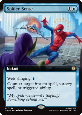 [254]【EN】【FOIL】■拡張アート■スパイダーセンス/Spider-Sense【SPM】[R][青]