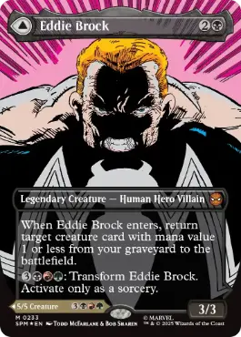 [233]【EN】【FOIL】■ボーダーレス■エディ・ブロック/Eddie Brock【SPM】[M][黒]