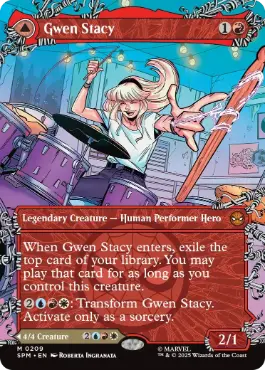 [209]【EN】【FOIL】■ボーダーレス■グウェン・ステイシー/Gwen Stacy【SPM】[M][赤]