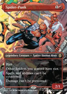 [207]【EN】【FOIL】■ボーダーレス■スパイダーパンク/Spider-Punk【SPM】[R][赤]