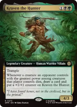 [273]【EN】【FOIL】■拡張アート■クレイヴン・ザ・ハンター/Kraven the Hunter【SPM】[R][多色]