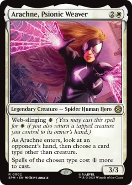 [002]【EN】【FOIL】サイオニック・ウィーバー、アラクネ/Arachne, Psionic Weaver【SPM】[R][白]