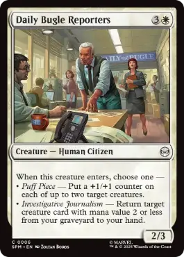 [006]【EN】【FOIL】デイリー・ビューグル社の記者/Daily Bugle Reporters【SPM】[C][白]