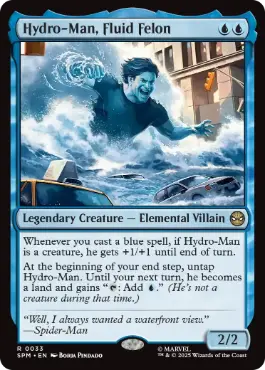 [033]【EN】【FOIL】液状の重罪犯、ハイドロマン/Hydro-Man, Fluid Felon【SPM】[R][青]