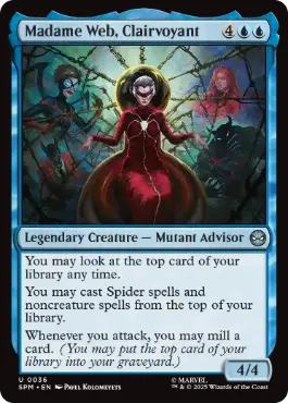 [036]【EN】【FOIL】予知能力者、マダム・ウェブ/Madame Web, Clairvoyant【SPM】[U][青]