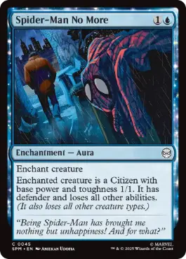 [045]【EN】【FOIL】スパイダーマン・ノーモア/Spider-Man No More【SPM】[C][青]