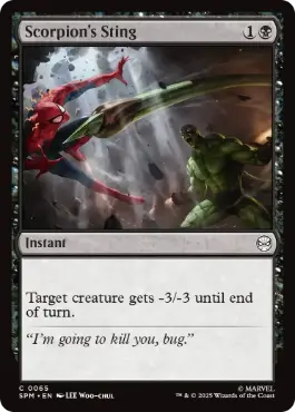 [065]【EN】【FOIL】スコーピオンの毒針/Scorpion's Sting【SPM】[C][黒]