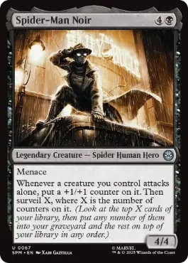 [067]【EN】【FOIL】スパイダーマン・ノワール/Spider-Man Noir【SPM】[U][黒]