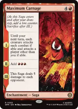 [083]【EN】【FOIL】マキシマム・カーネイジ/Maximum Carnage【SPM】[R][赤]