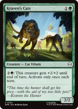 [104]【EN】クレイヴンの大猫/Kraven's Cats【SPM】[C][緑]