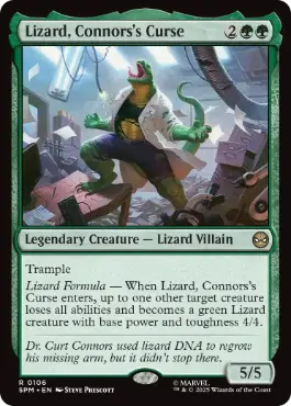 [106]【EN】【FOIL】コナーズの呪い、リザード/Lizard, Connors's Curse【SPM】[R][緑]