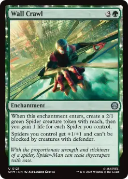 [121]【EN】【FOIL】壁登り/Wall Crawl【SPM】[U][緑]