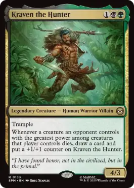 [133]【EN】【FOIL】クレイヴン・ザ・ハンター/Kraven the Hunter【SPM】[R][多色]