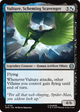 [158]【EN】【FOIL】策謀の始末人、ヴァルチャー/Vulture, Scheming Scavenger【SPM】[U][多色]