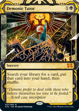 [027]【EN】悪魔の教示者/Demonic Tutor【STA】[M][黒]