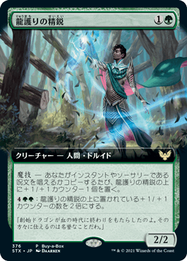 [376]【JP】【FOIL】■PROMO■龍護りの精鋭/Dragonsguard Elite【STX】[R][緑]