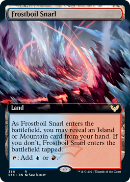 [360]【EN】■拡張アート■凍沸の交錯/Frostboil Snarl【STX】[R][土地]